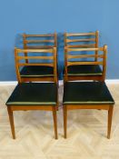 Set of four mid century teak dining chairs