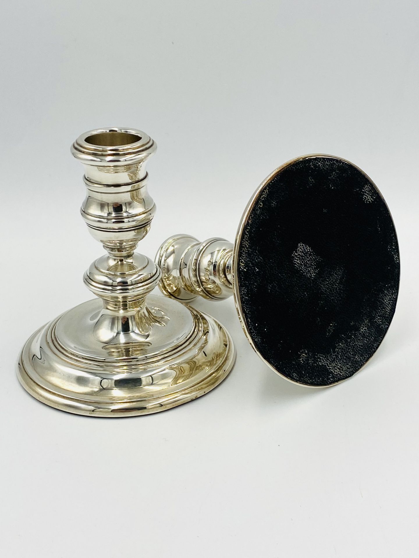 Pair of weighted silver candlesticks - Image 4 of 4
