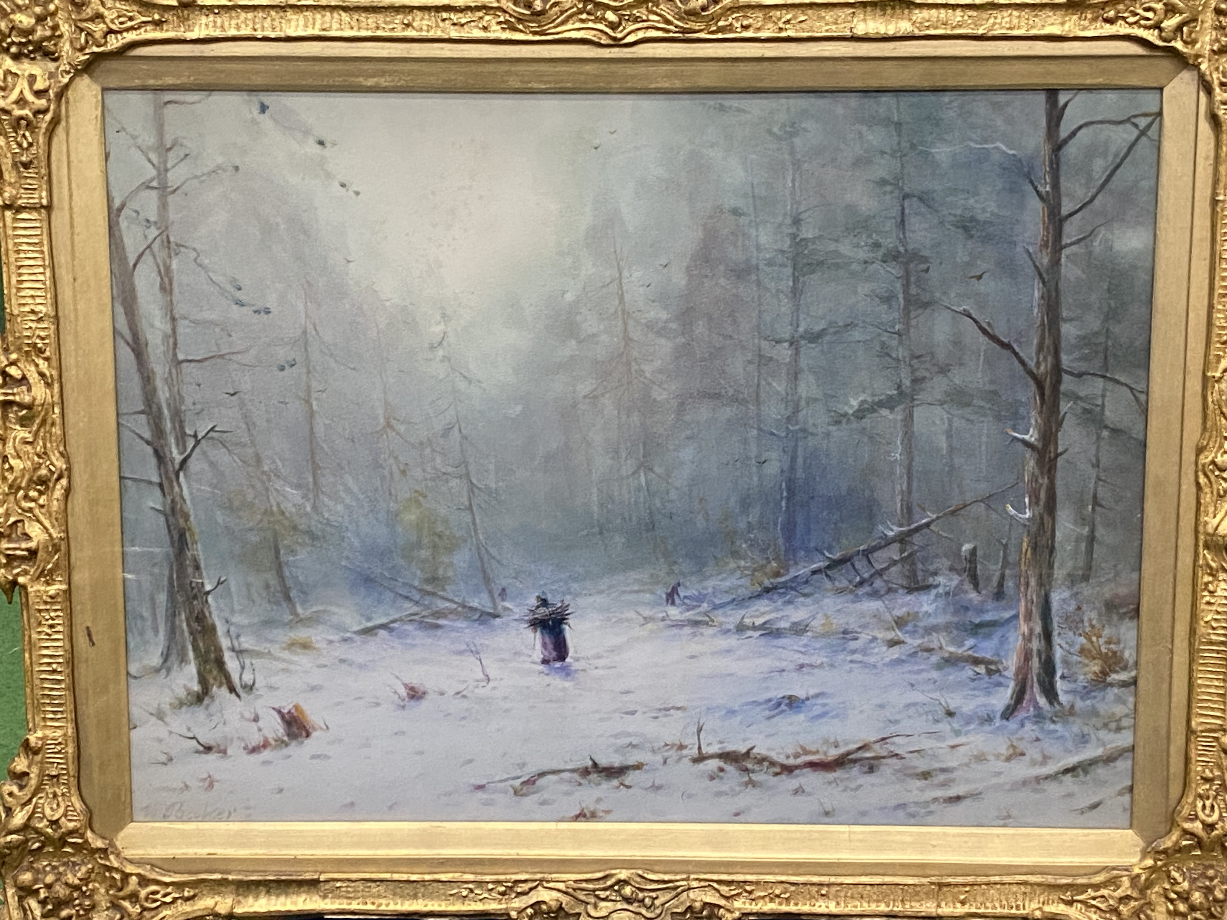 Framed and glazed watercolour signed W. Baker - Image 2 of 4