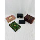 Three jewellery boxes containing a quantity of costume jewellery