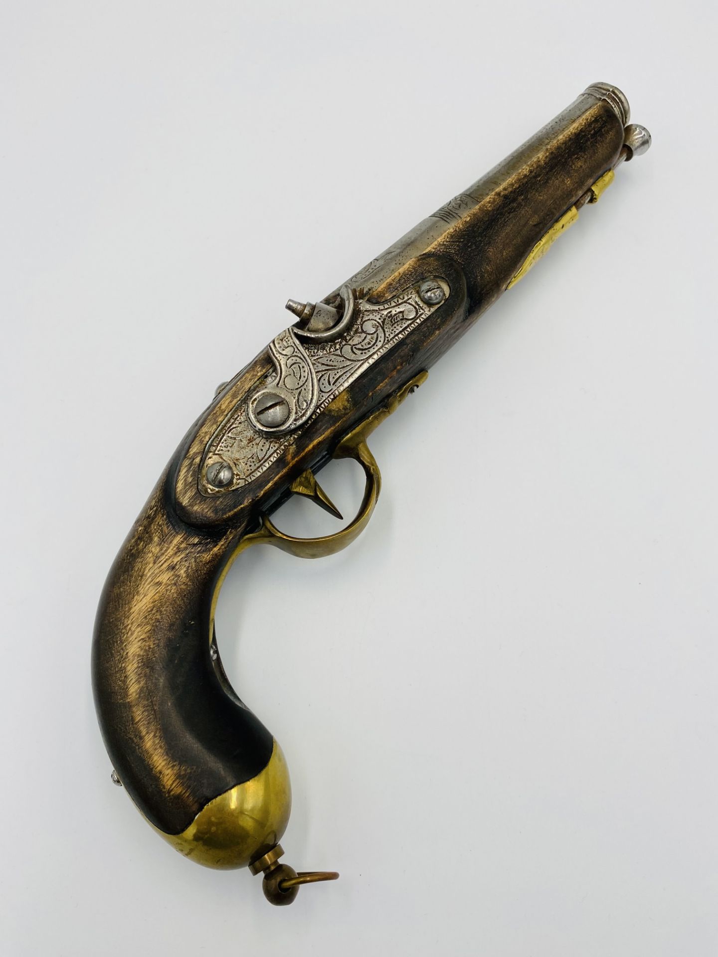19th century flintlock pistol - Bild 2 aus 6