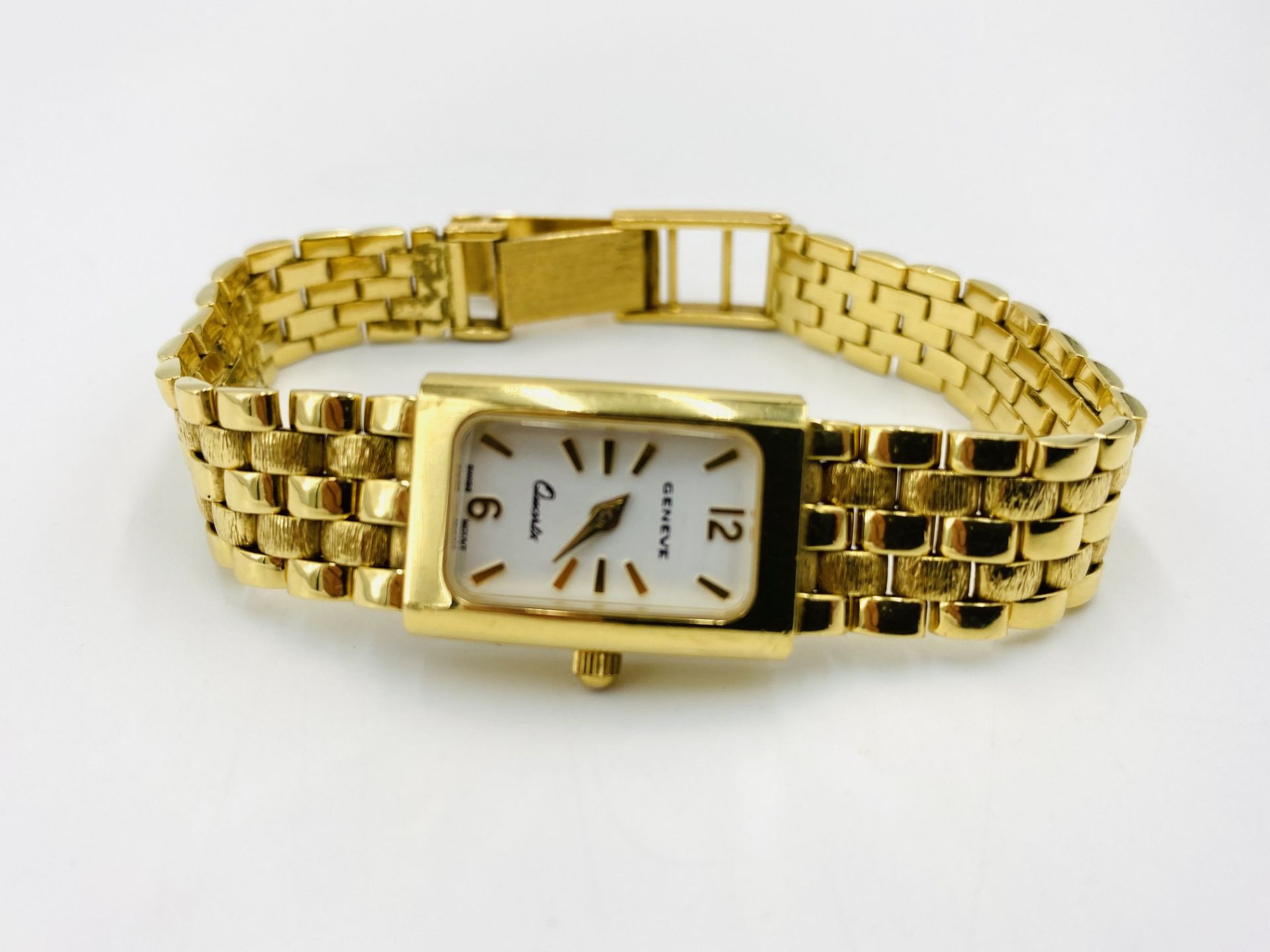 18ct gold ladies Geneve quartz wristwatch - Bild 3 aus 6
