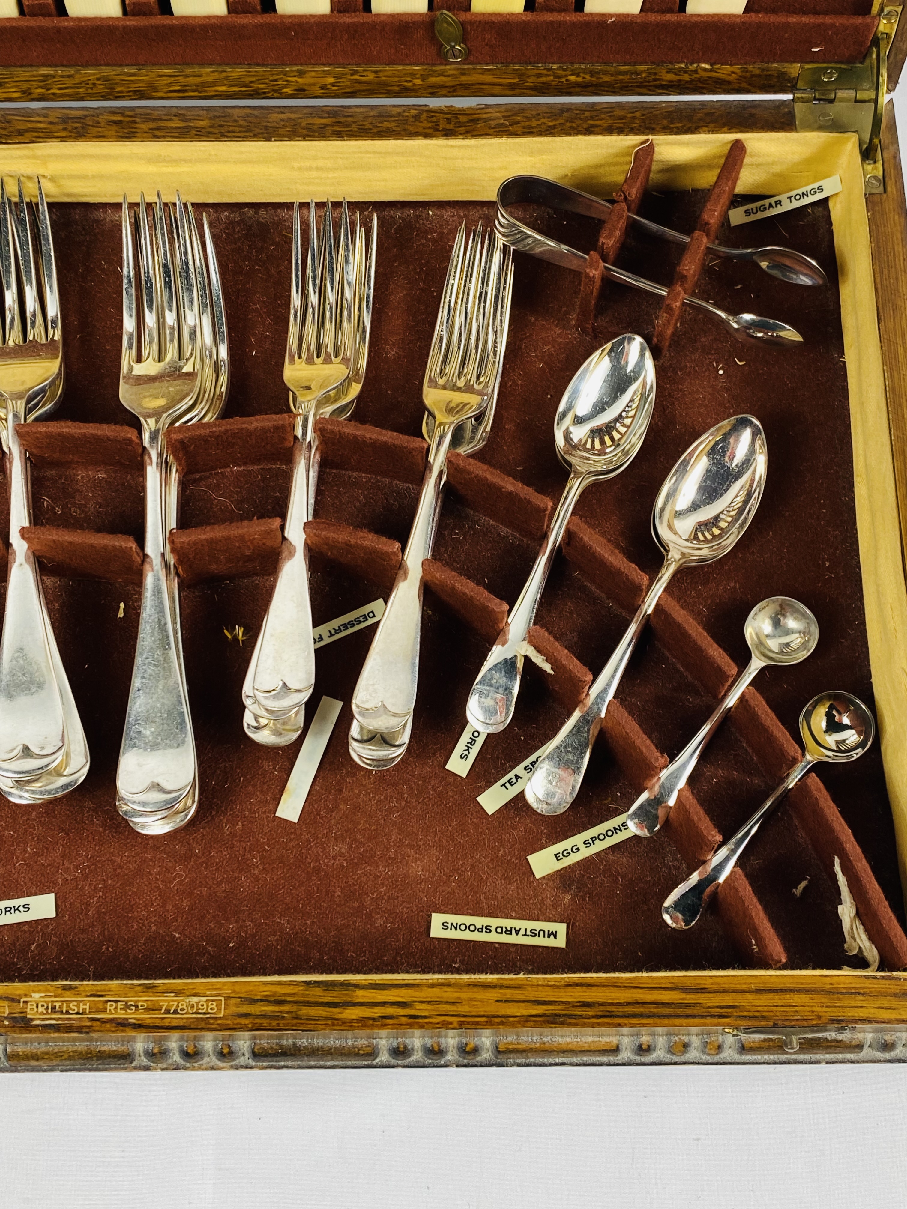 Canteen of silver plate cutlery - Image 3 of 7