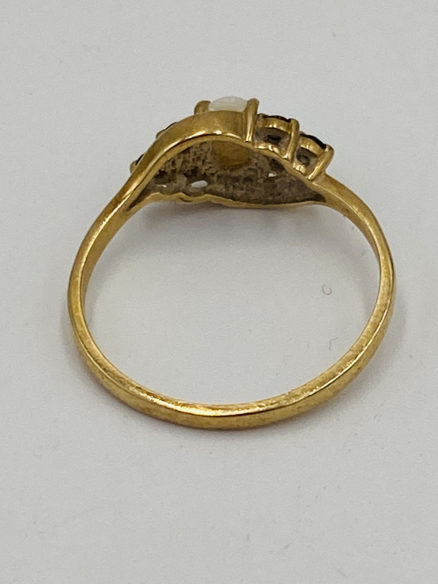 9ct gold ring set with an opal - Bild 4 aus 4