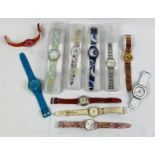 Eleven Swatch watches