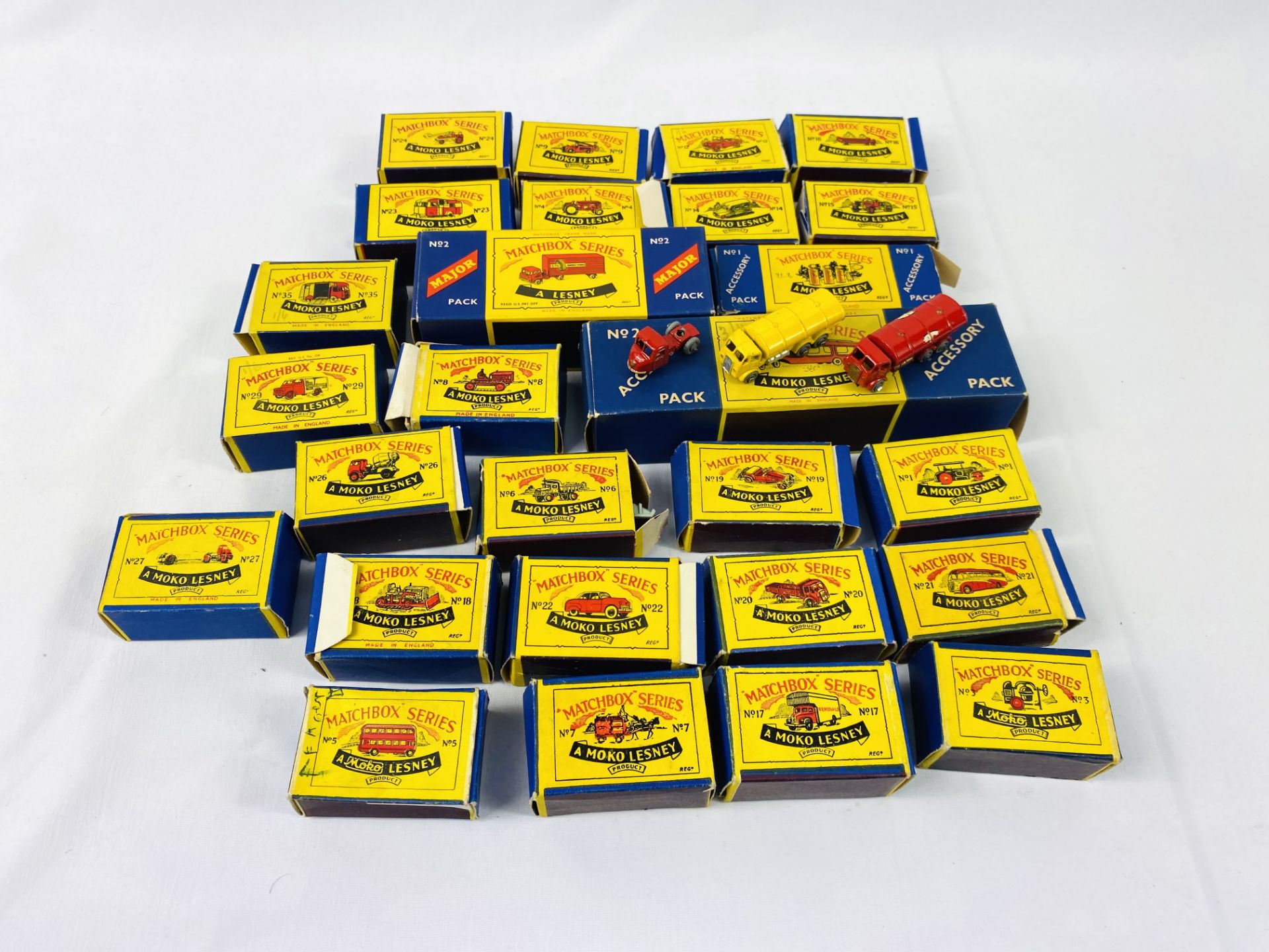 Quantity of boxed Matchbox Series vehicles