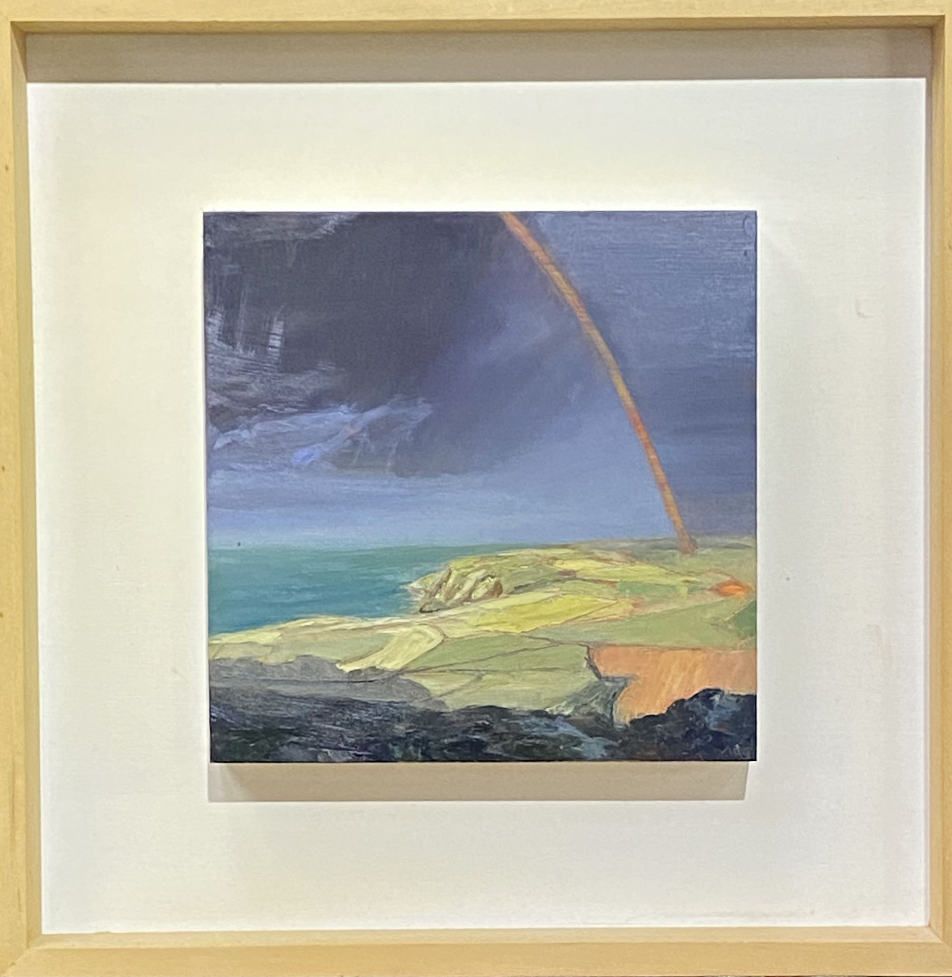 Framed oil on wood, initialled by artist, title to reverse "Towards Strumble Head" - Image 3 of 3