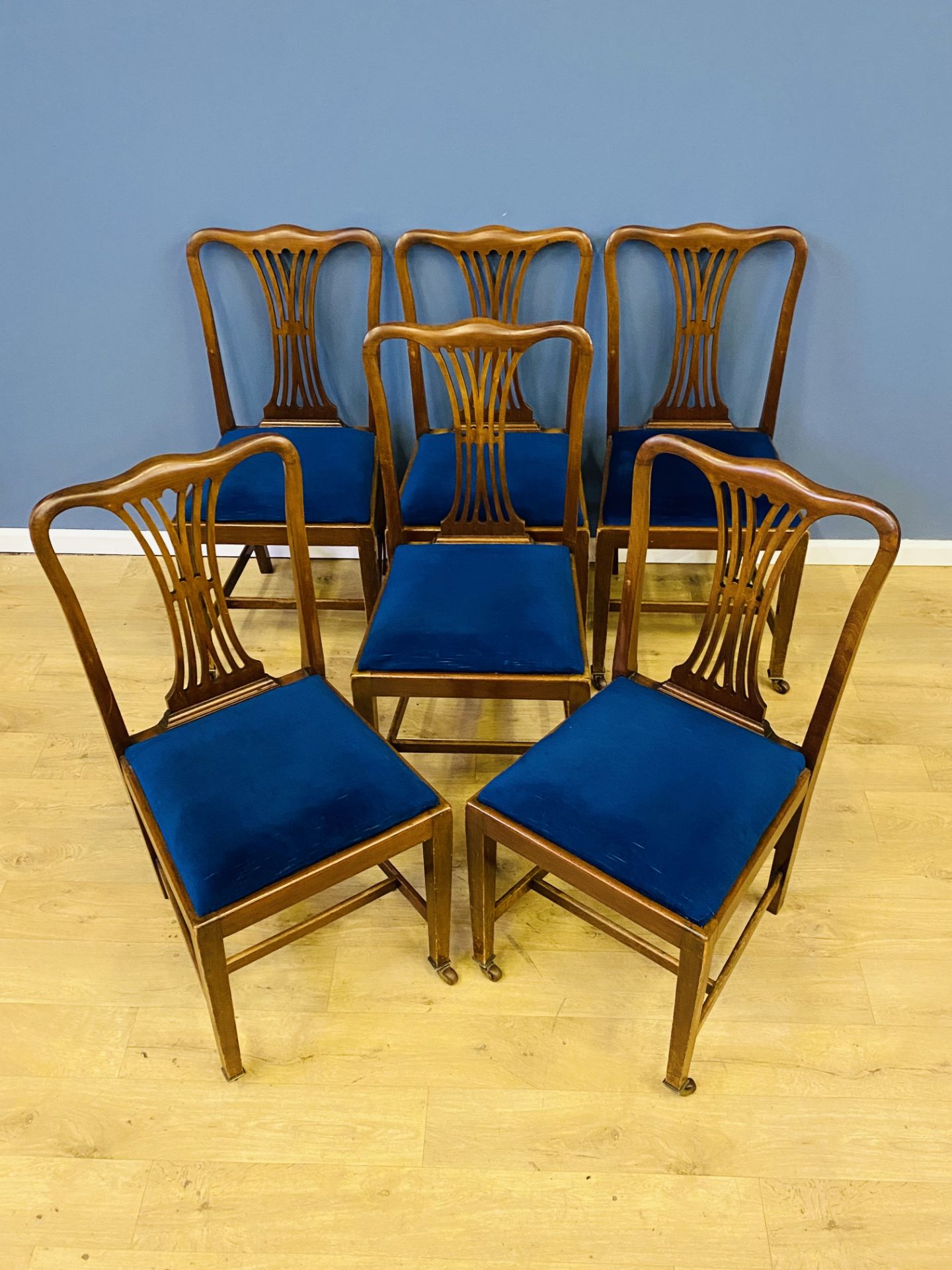 Set of six mahogany dining chairs - Image 4 of 4