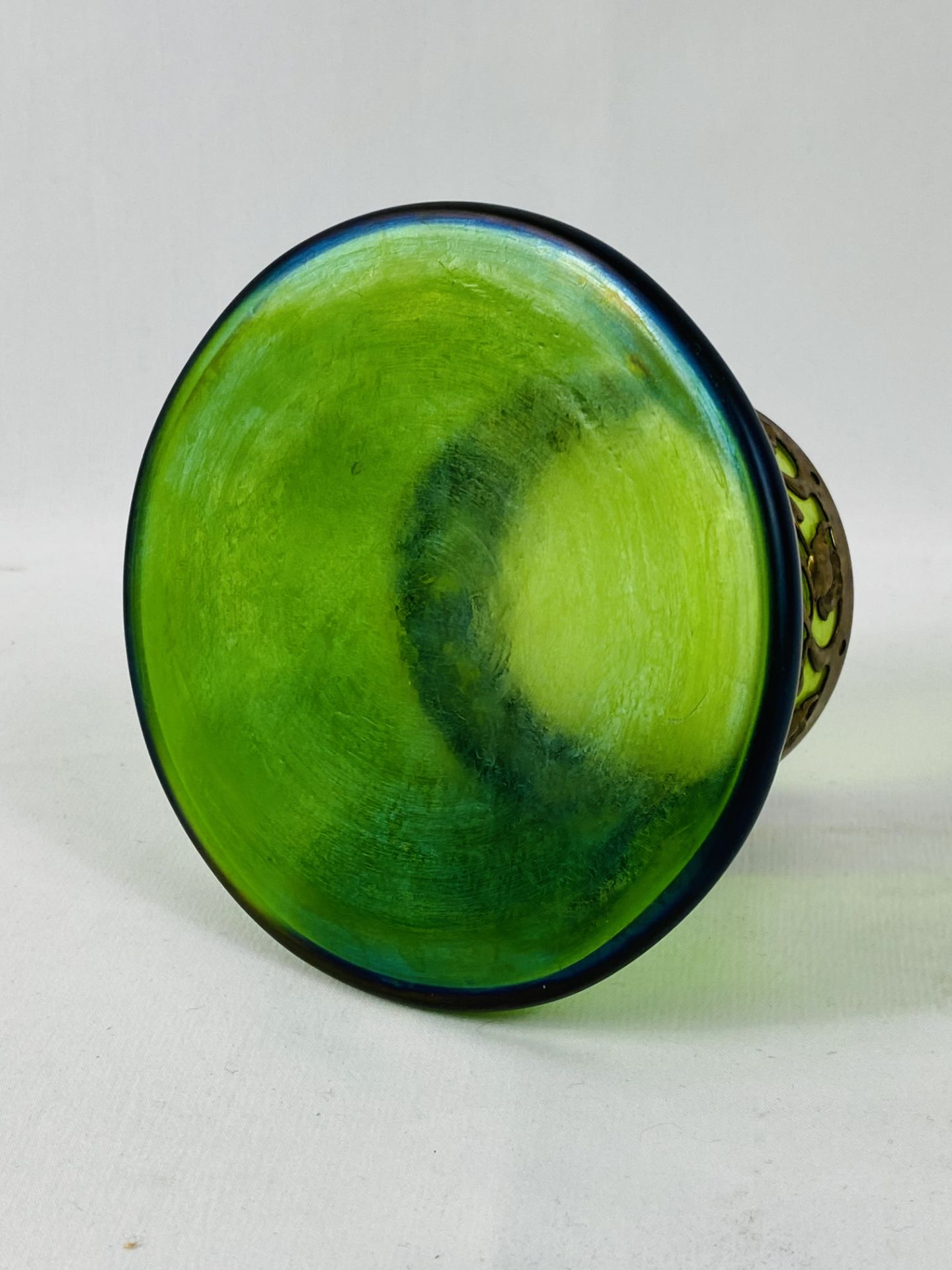 Austrian green glass bowl - Image 3 of 5