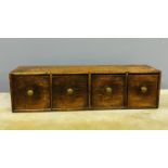 Antique oak bank of spice drawers