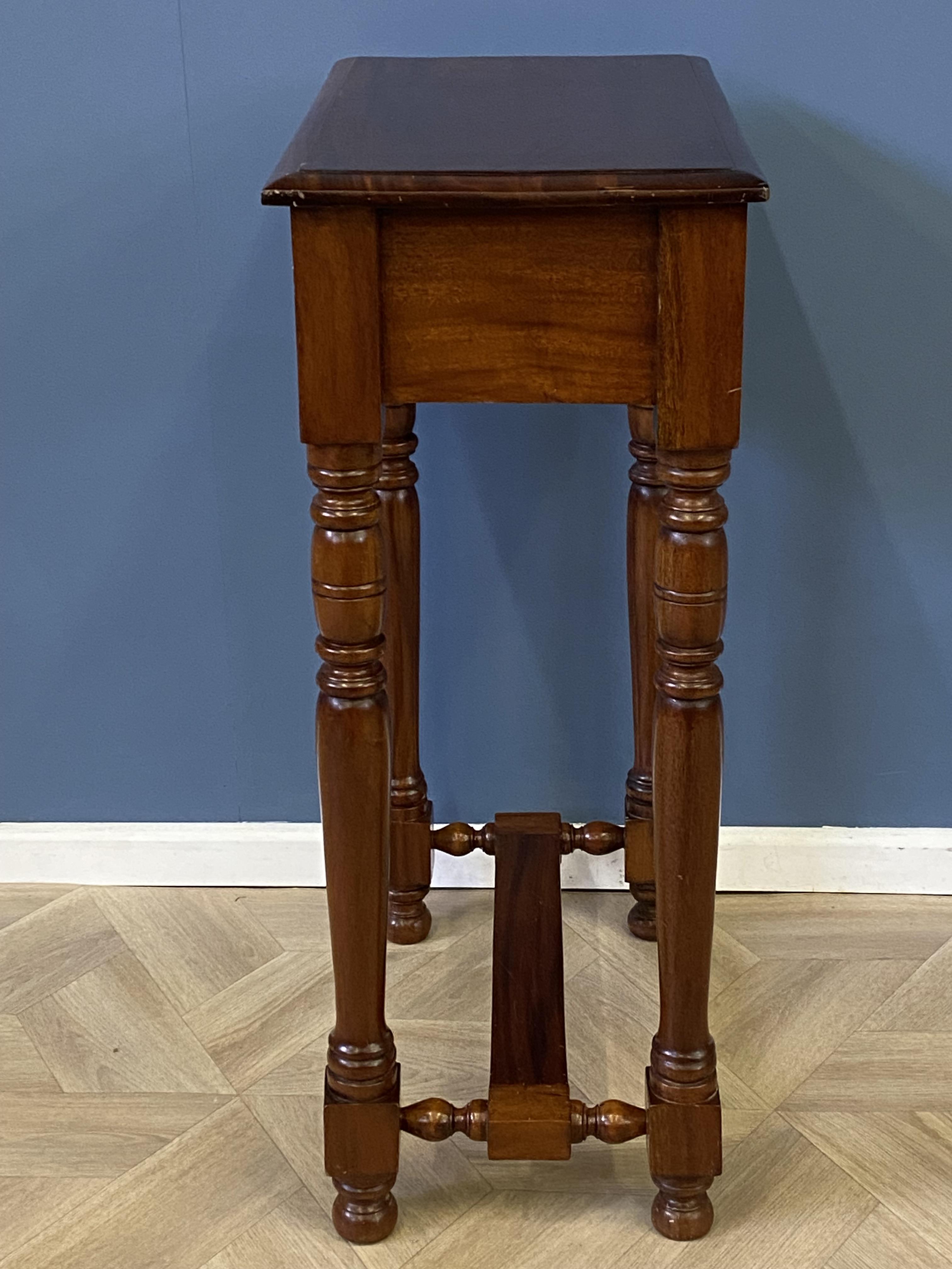 Tall mahogany side table - Image 8 of 8