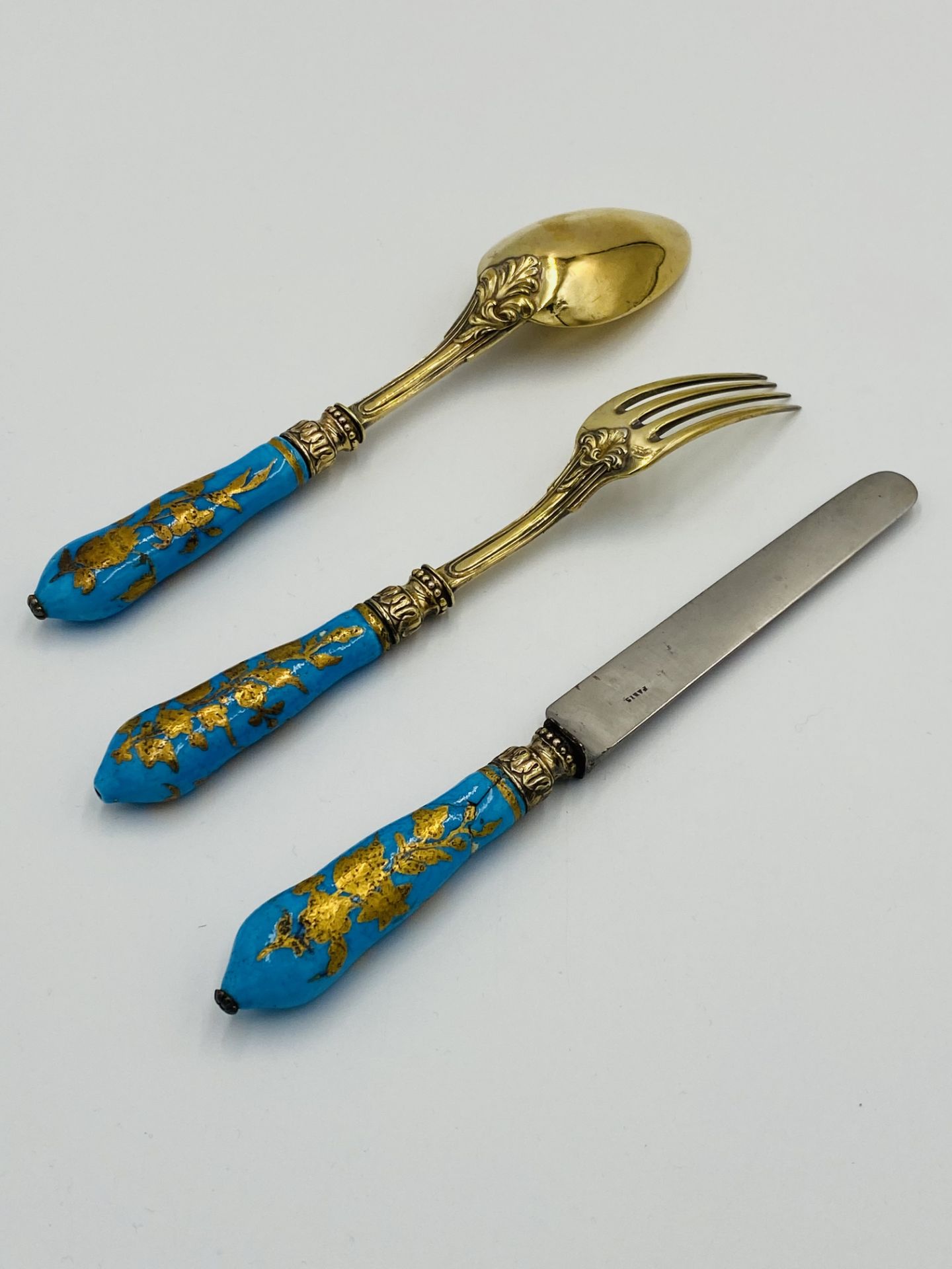 Set of six silver tea spoons and other items - Image 4 of 7