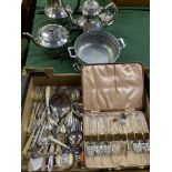 Quantity of silver plate flatware