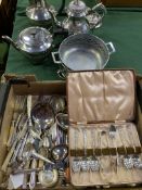 Quantity of silver plate flatware