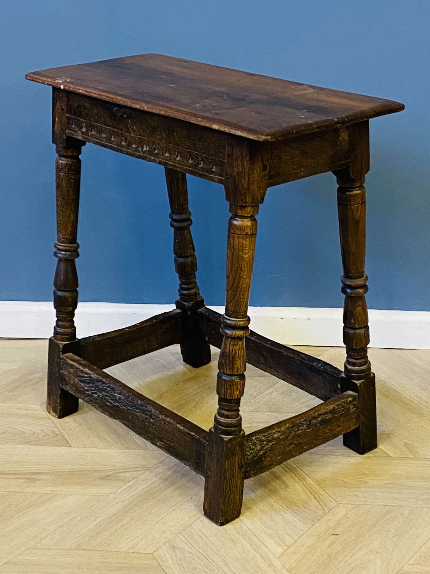 Antique oak joint stool - Bild 5 aus 6