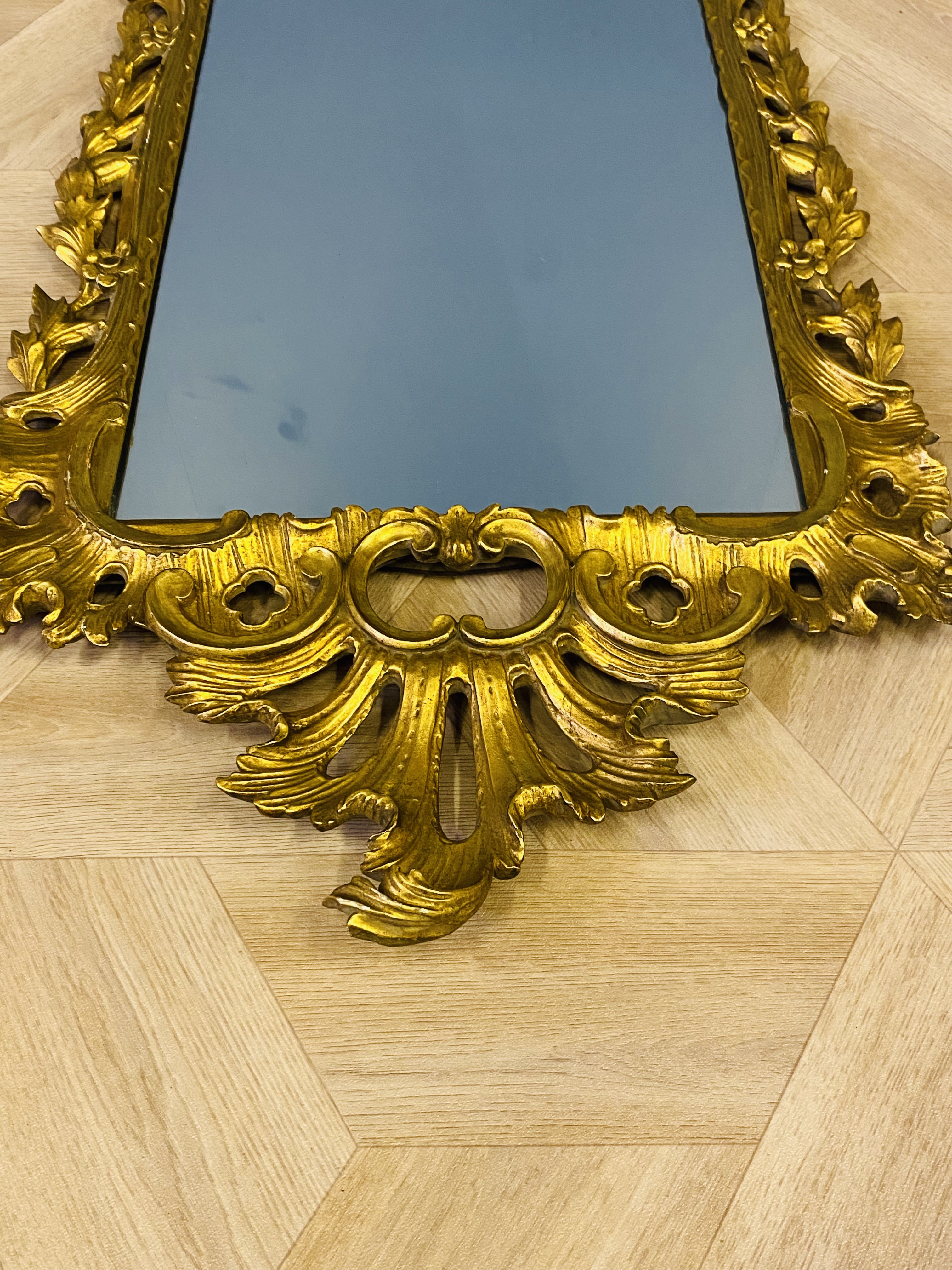 Georgian style carved giltwood mirror - Image 5 of 6