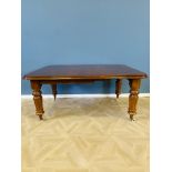 Victorian mahogany wind out dining table