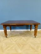 Victorian mahogany wind out dining table