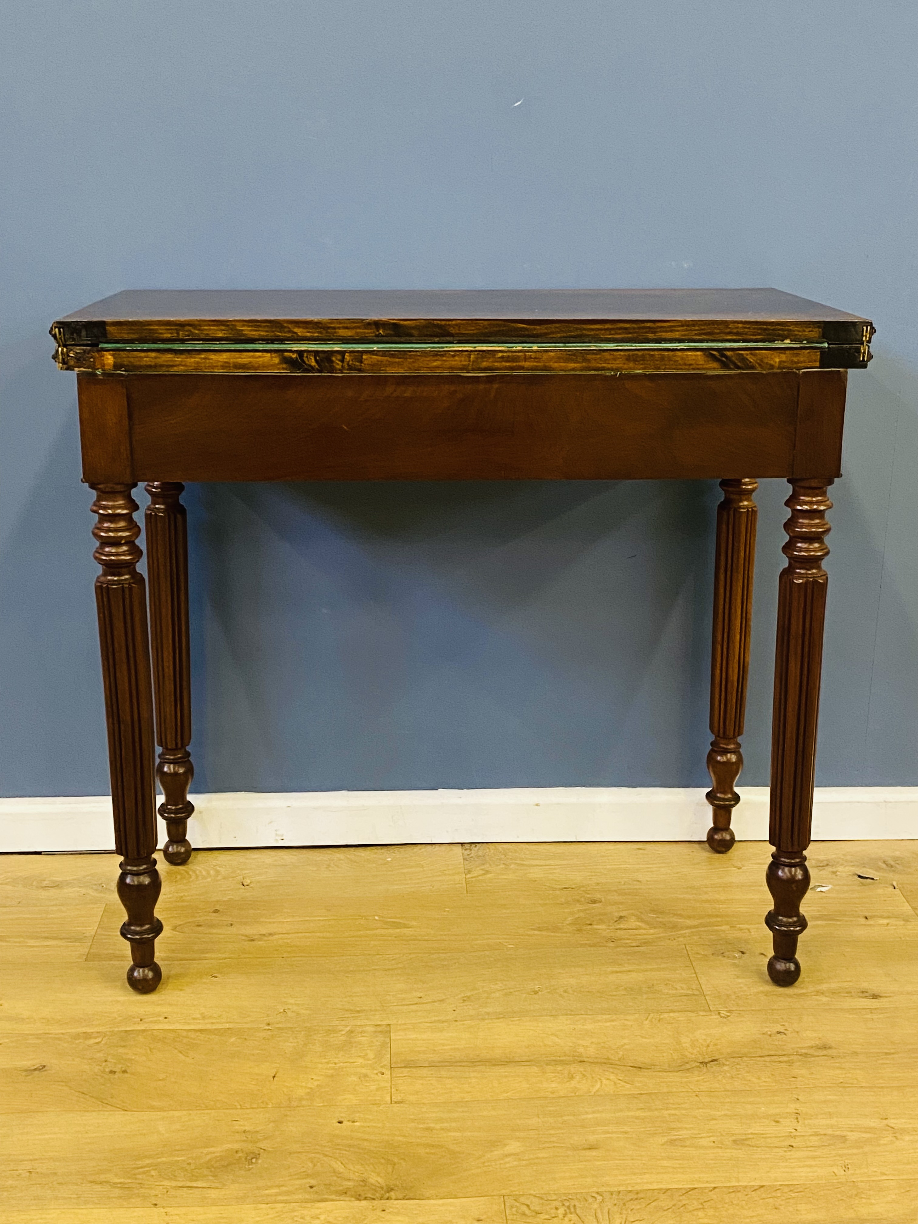 19th century French mahogany card table - Image 5 of 7