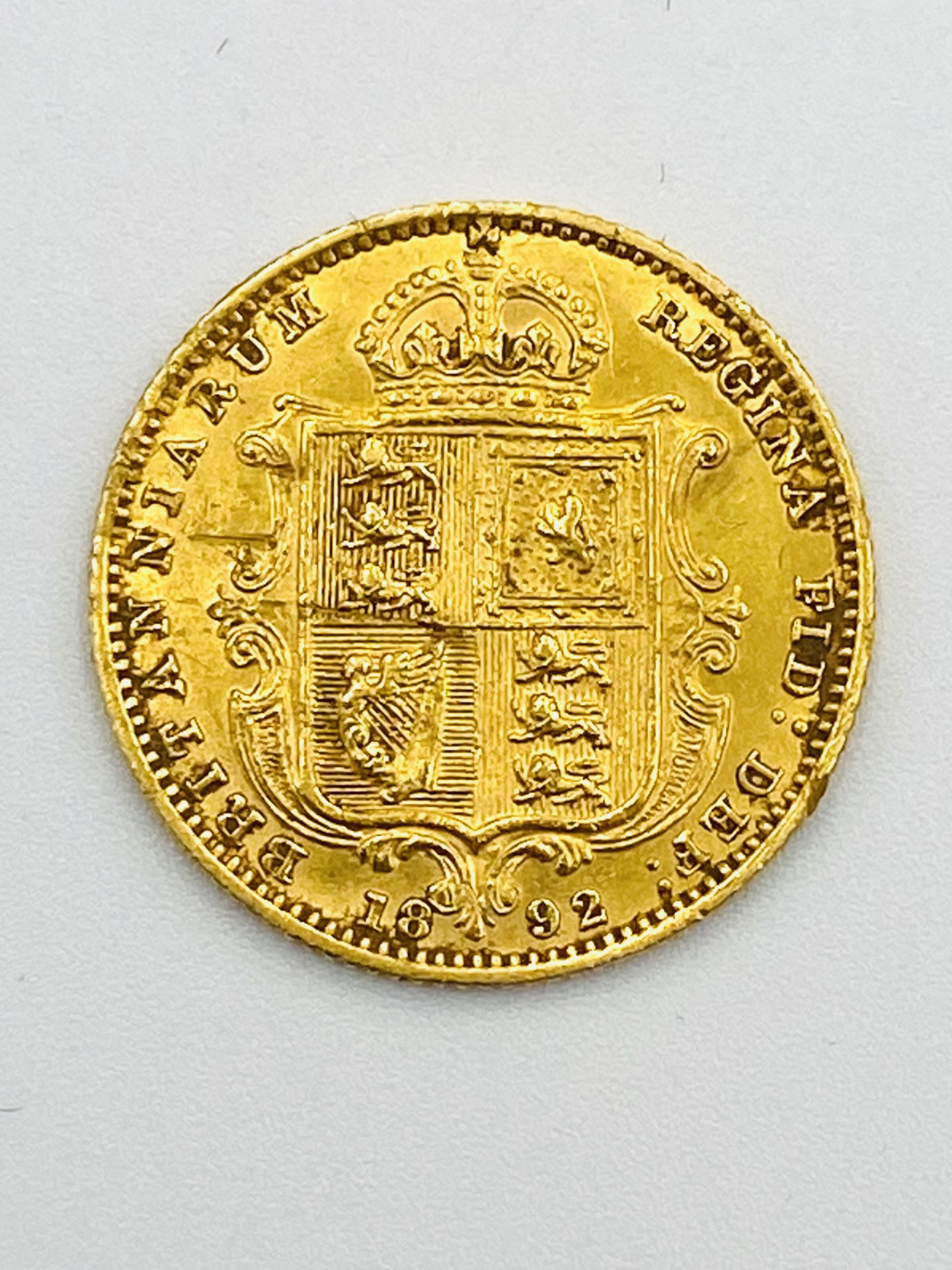 Victorian gold half sovereign - Bild 2 aus 3