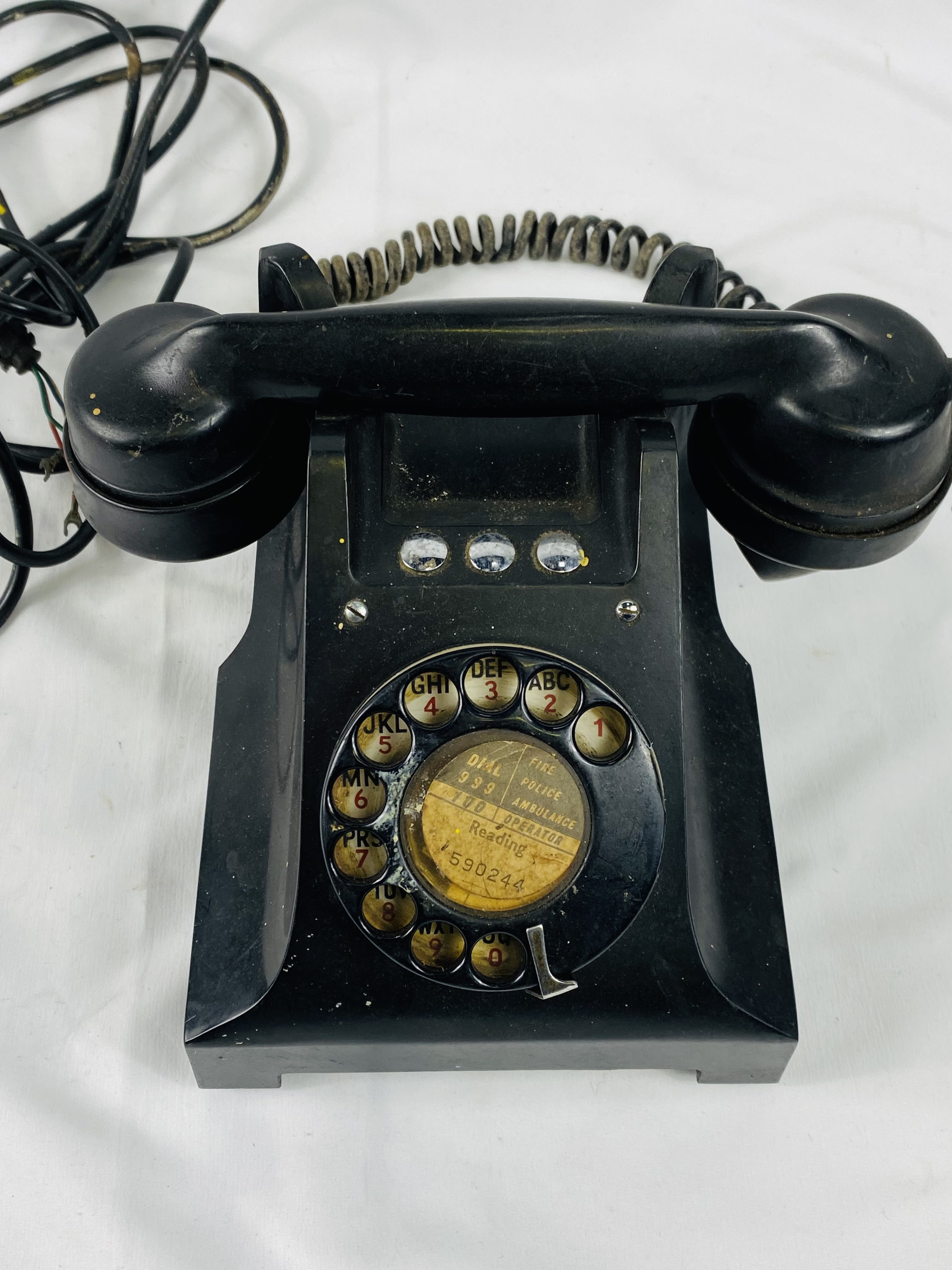 Three black bakelite telephones - Image 3 of 5