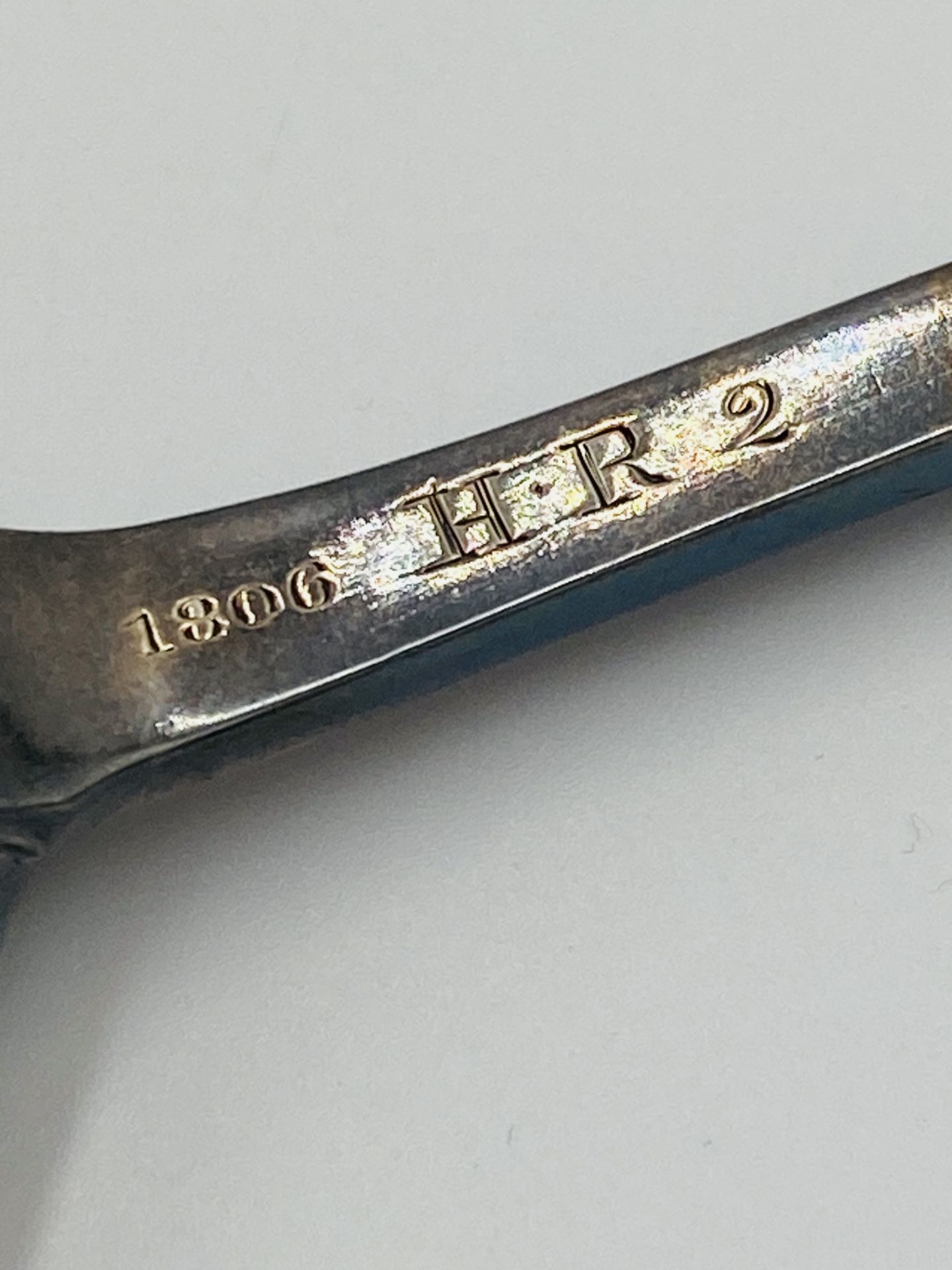 George III silver table spoon, together with other items of silver - Image 6 of 7
