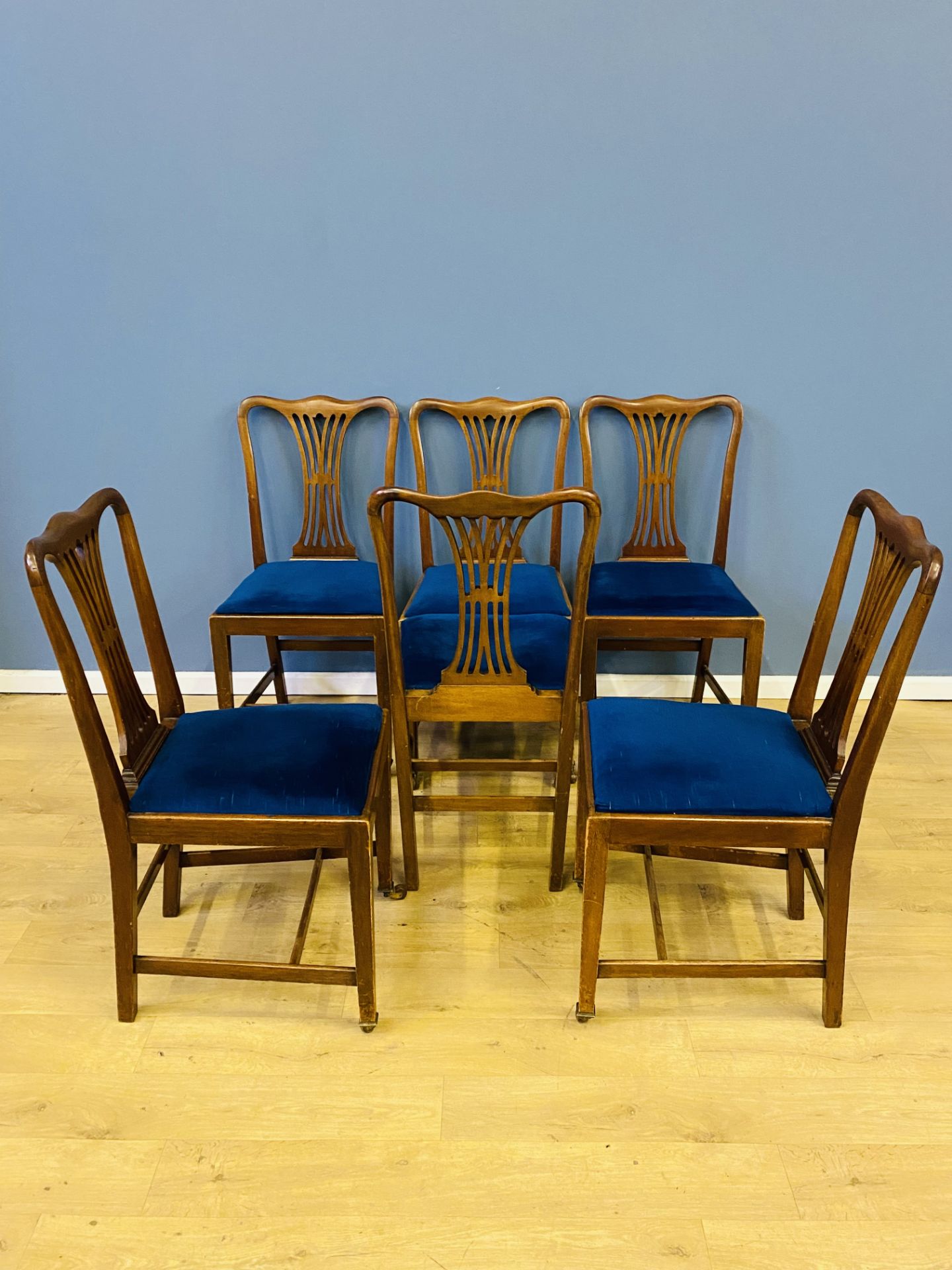 Set of six mahogany dining chairs - Image 2 of 4