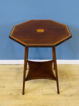 Edwardian mahogany two tier occasional table