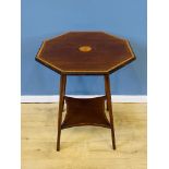 Edwardian mahogany two tier occasional table