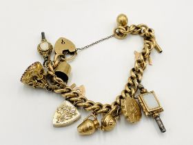 9ct gold charm bracelet