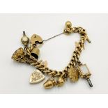 9ct gold charm bracelet