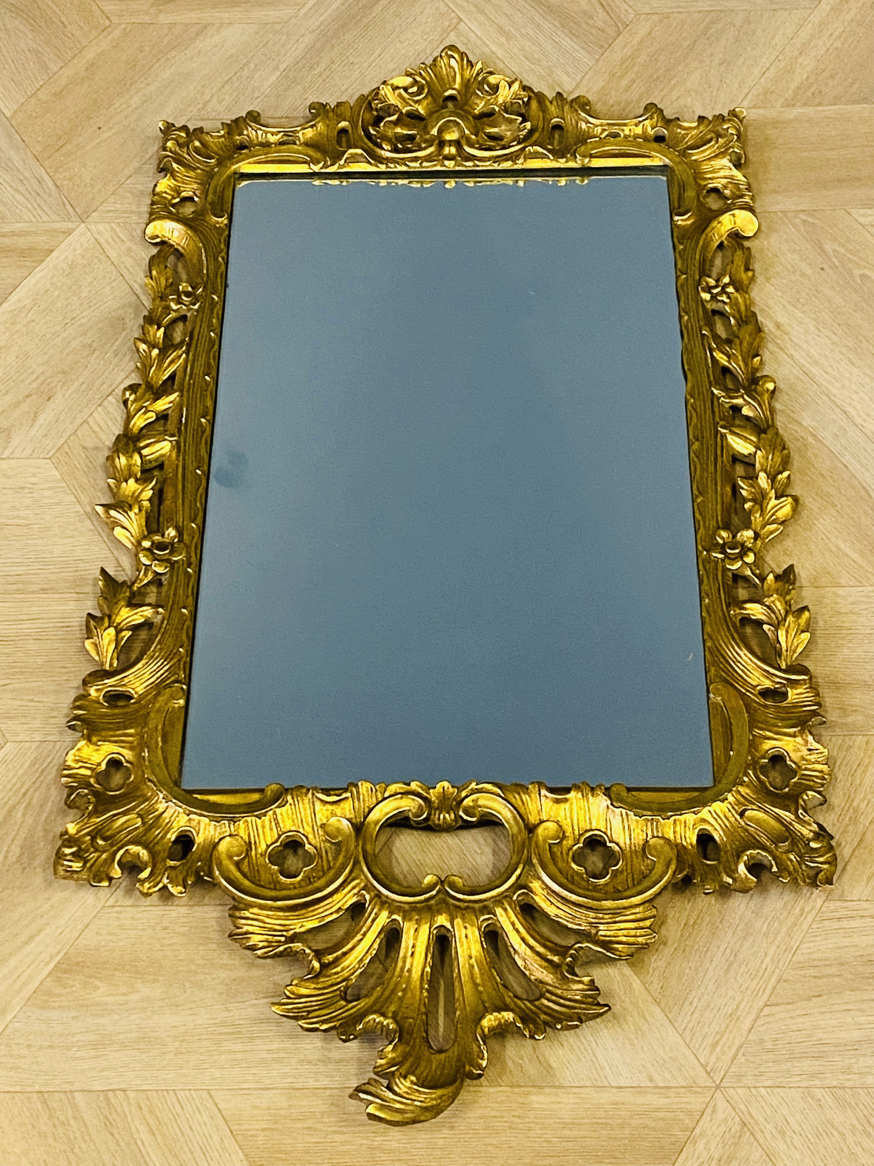 Georgian style carved giltwood mirror - Image 2 of 6