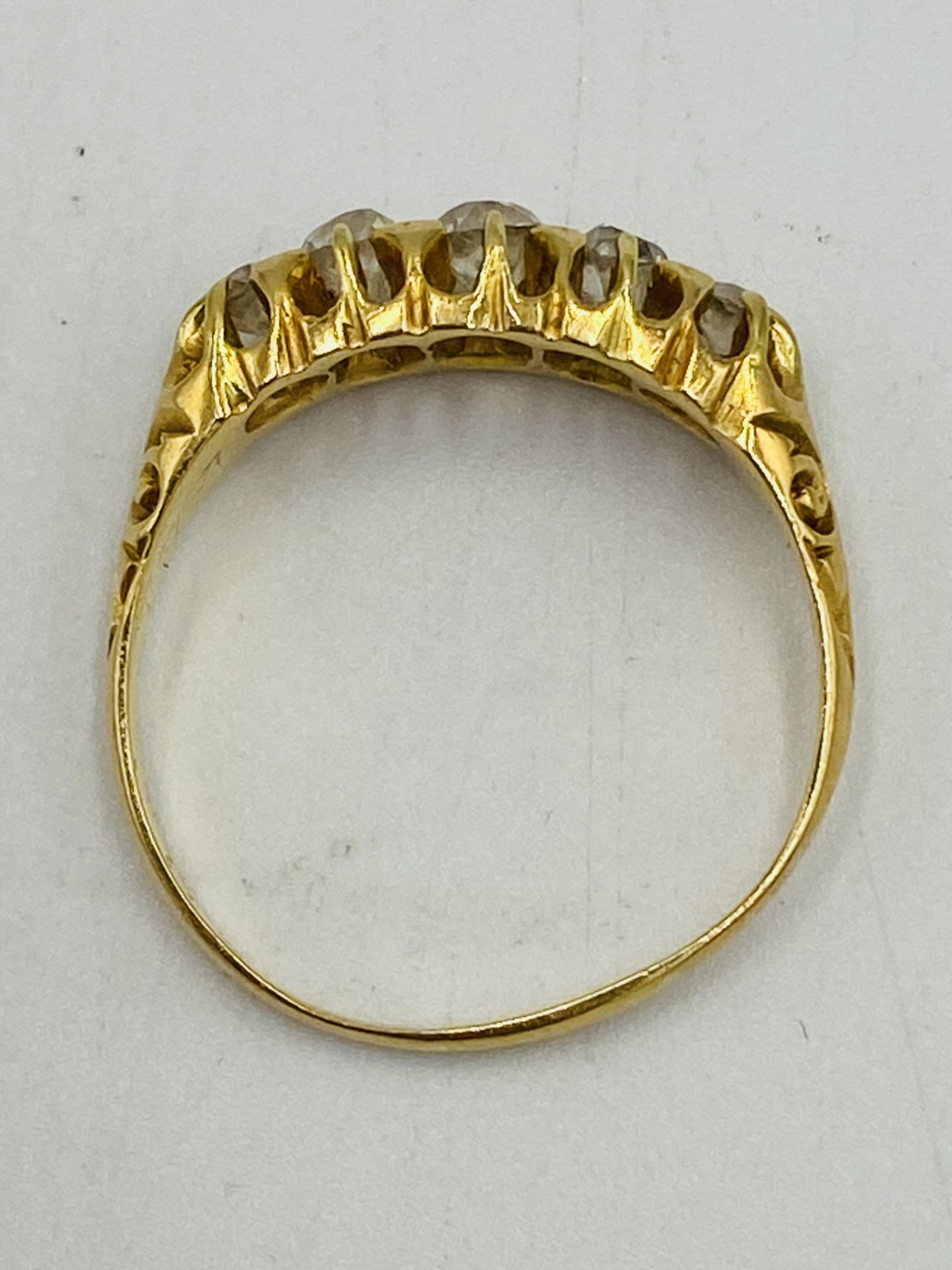 18ct gold ring set with diamonds - Bild 4 aus 4