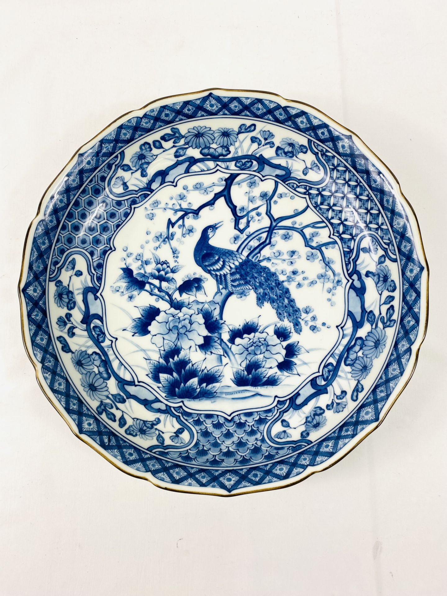 20th century Chinese blue and white dish