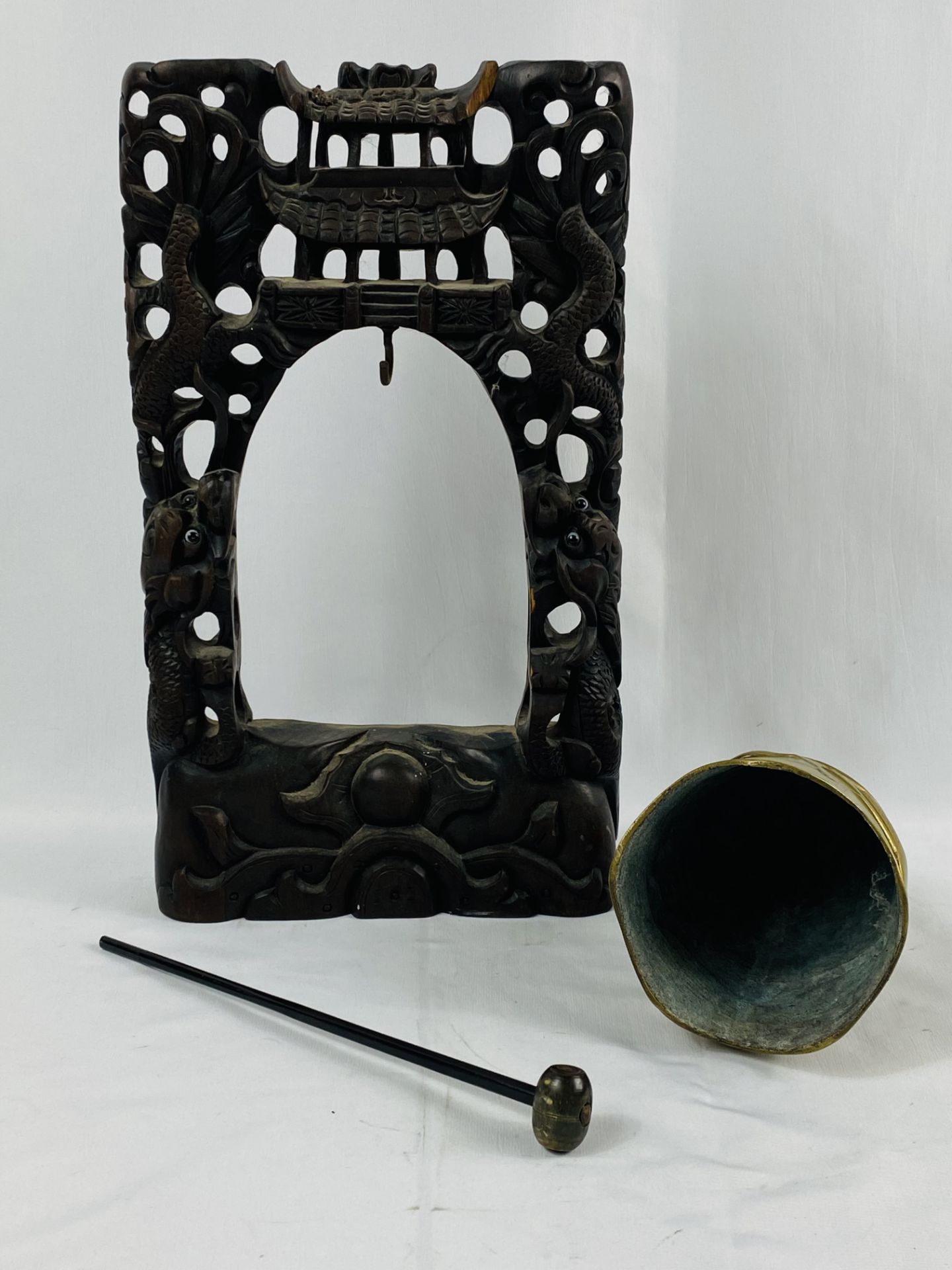 Cast brass Oriental bell - Image 3 of 5