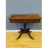 19th century mahogany card table