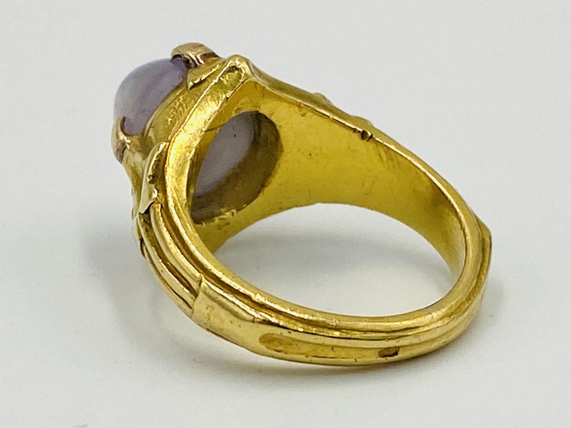 French gold star sapphire ring - Image 4 of 4