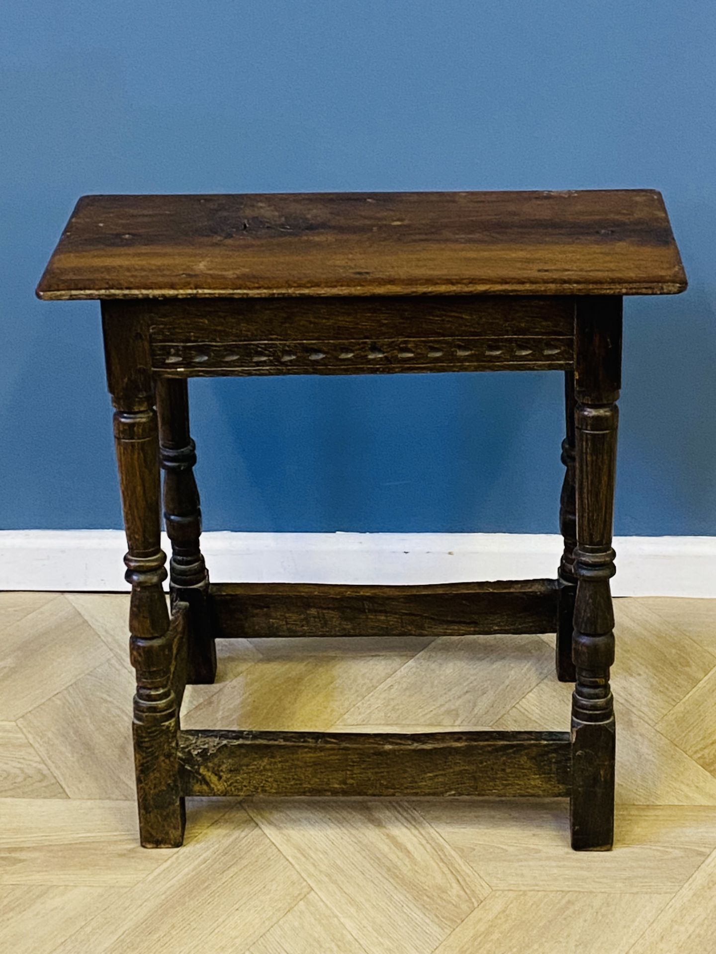 Antique oak joint stool