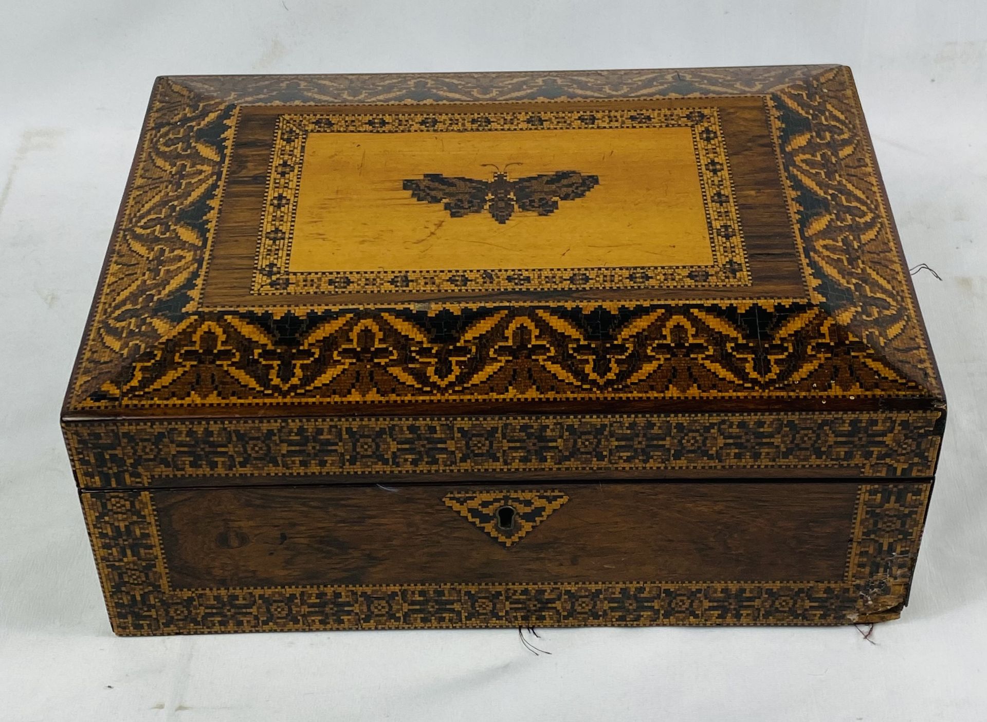 Tunbridge Ware work box, circa 1840