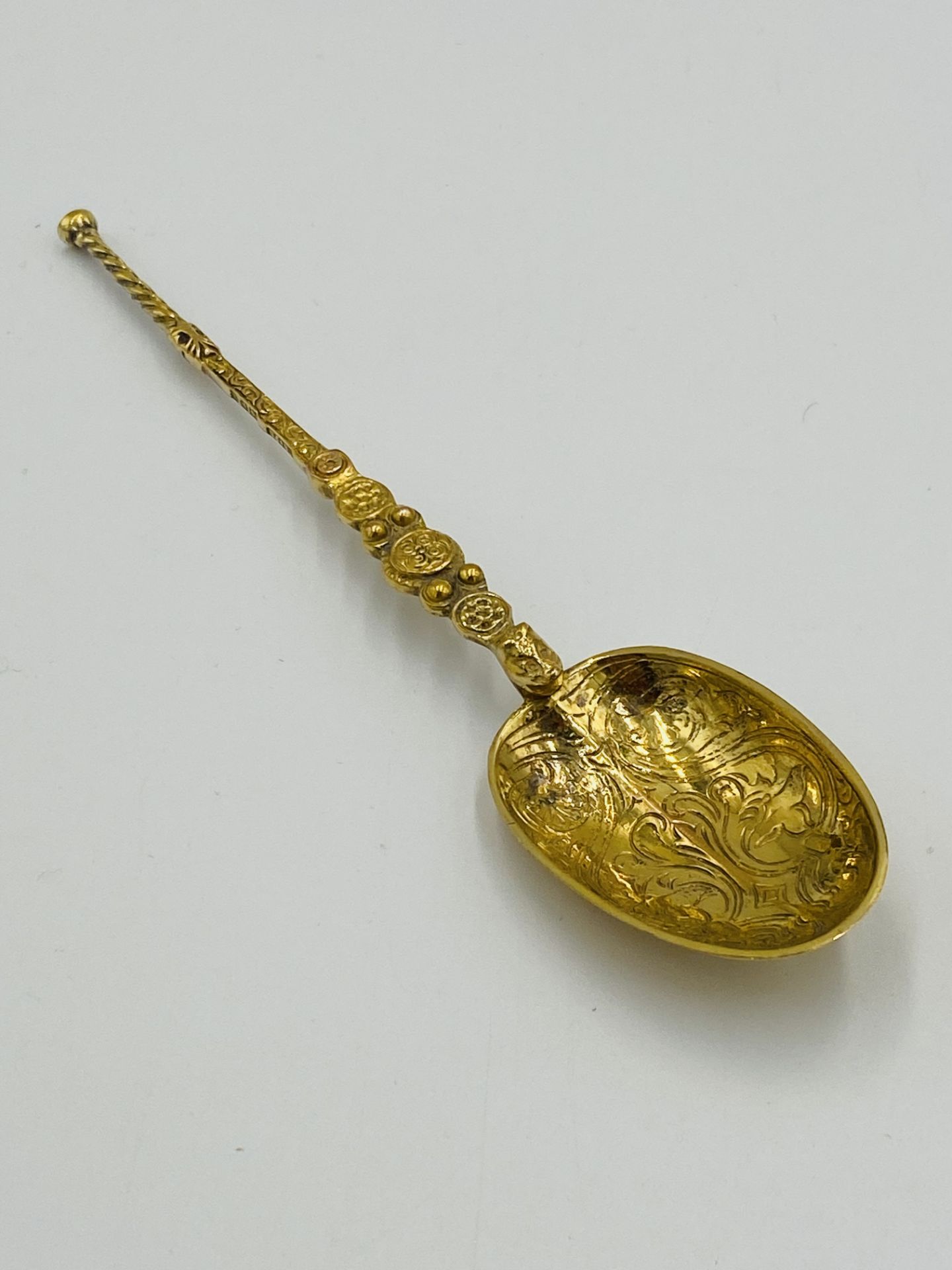 Silver gilt anointing set in box - Image 3 of 7