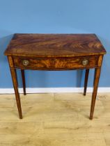 Georgian figured mahogany bow front side table