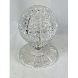 Cut glass table lamp