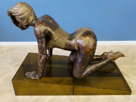 Limited edition bronze sculpture of a lady, no 2/8, signed Christian Maas,