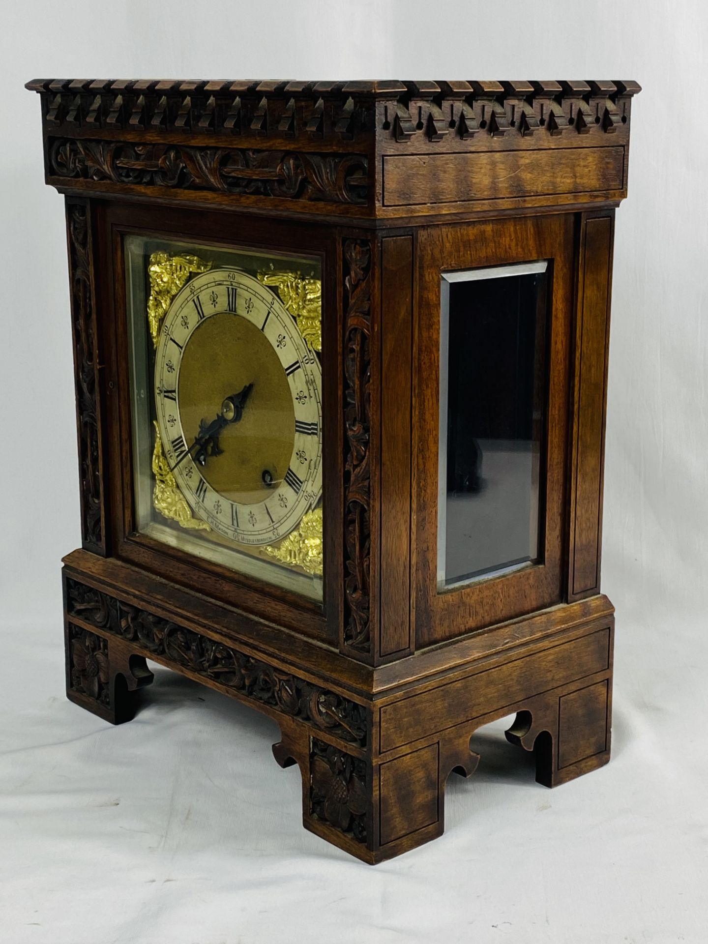 Oak cased mantel clock - Image 2 of 8