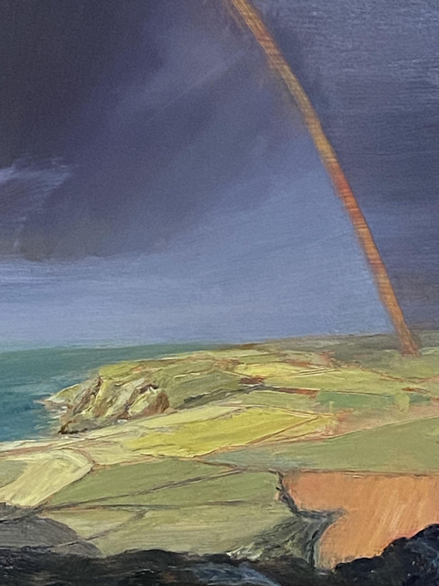 Framed oil on wood, initialled by artist, title to reverse "Towards Strumble Head" - Image 2 of 3