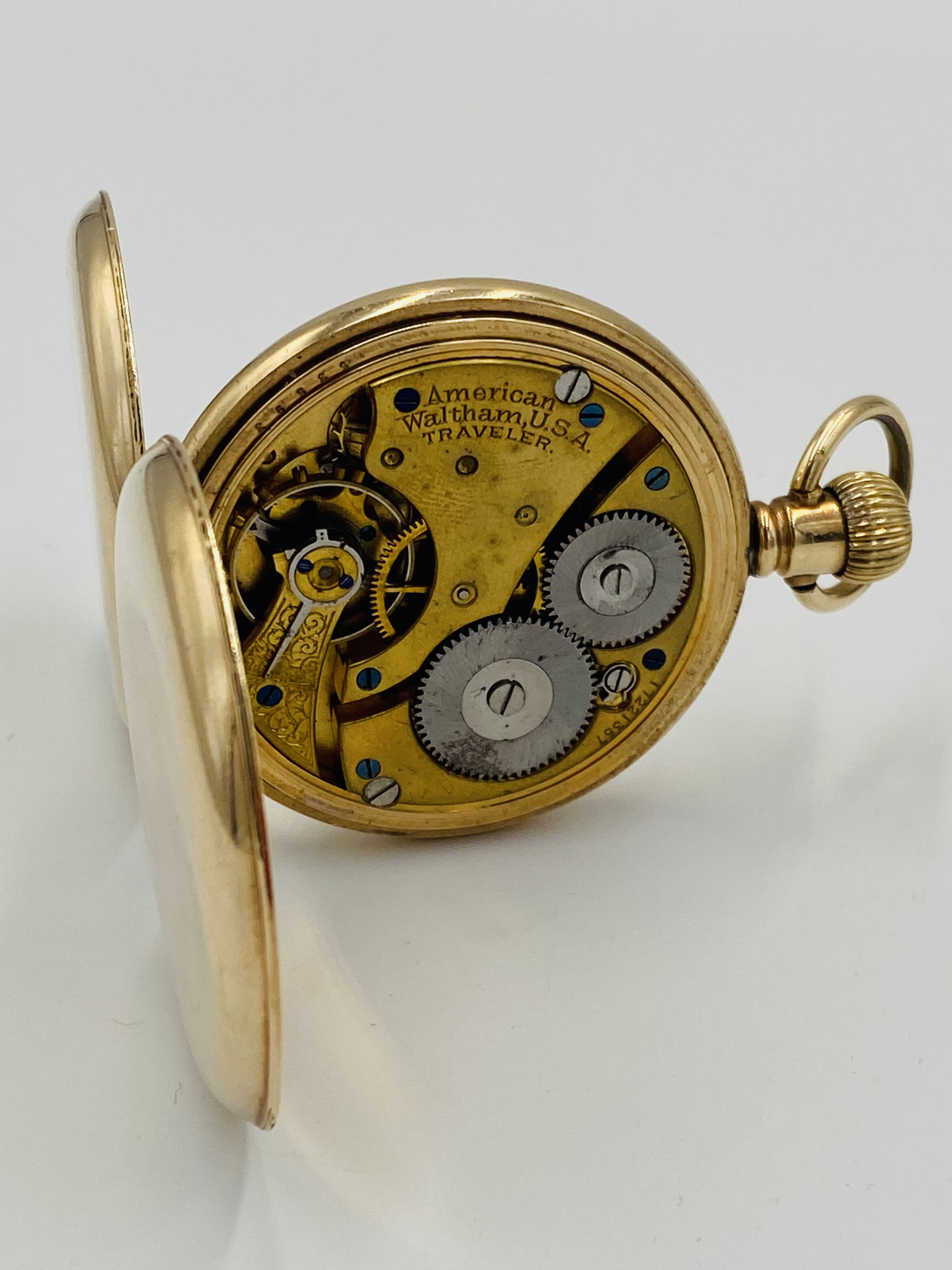 Gold plated pocket watch - Image 5 of 6