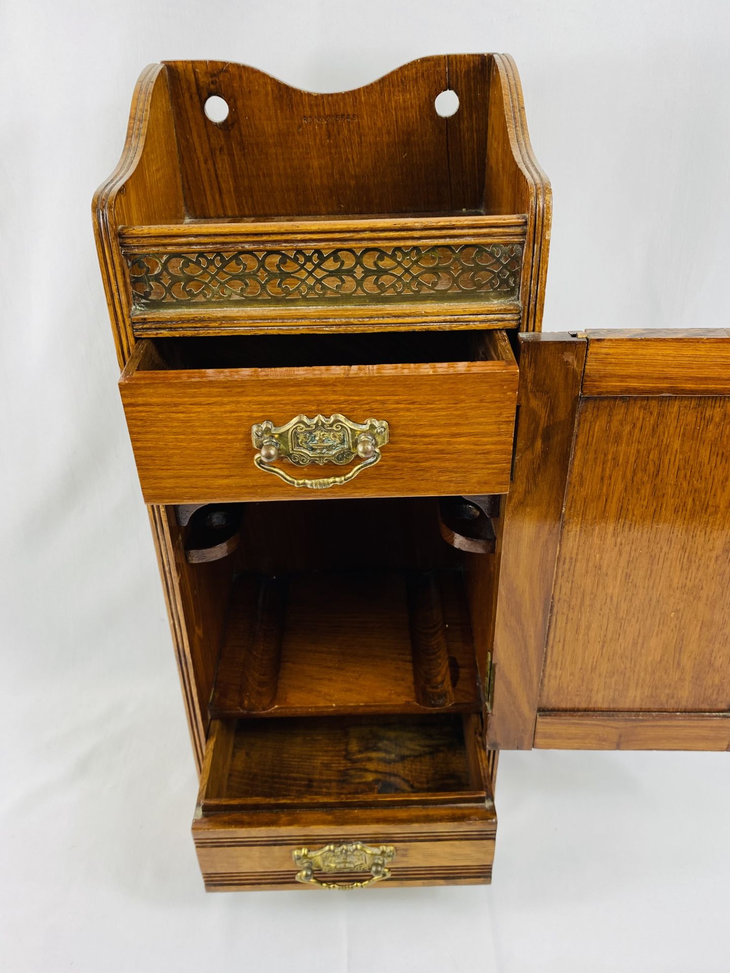 Oak smokers cabinet - Image 4 of 4