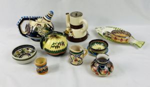 Quantity of Quimper pottery.