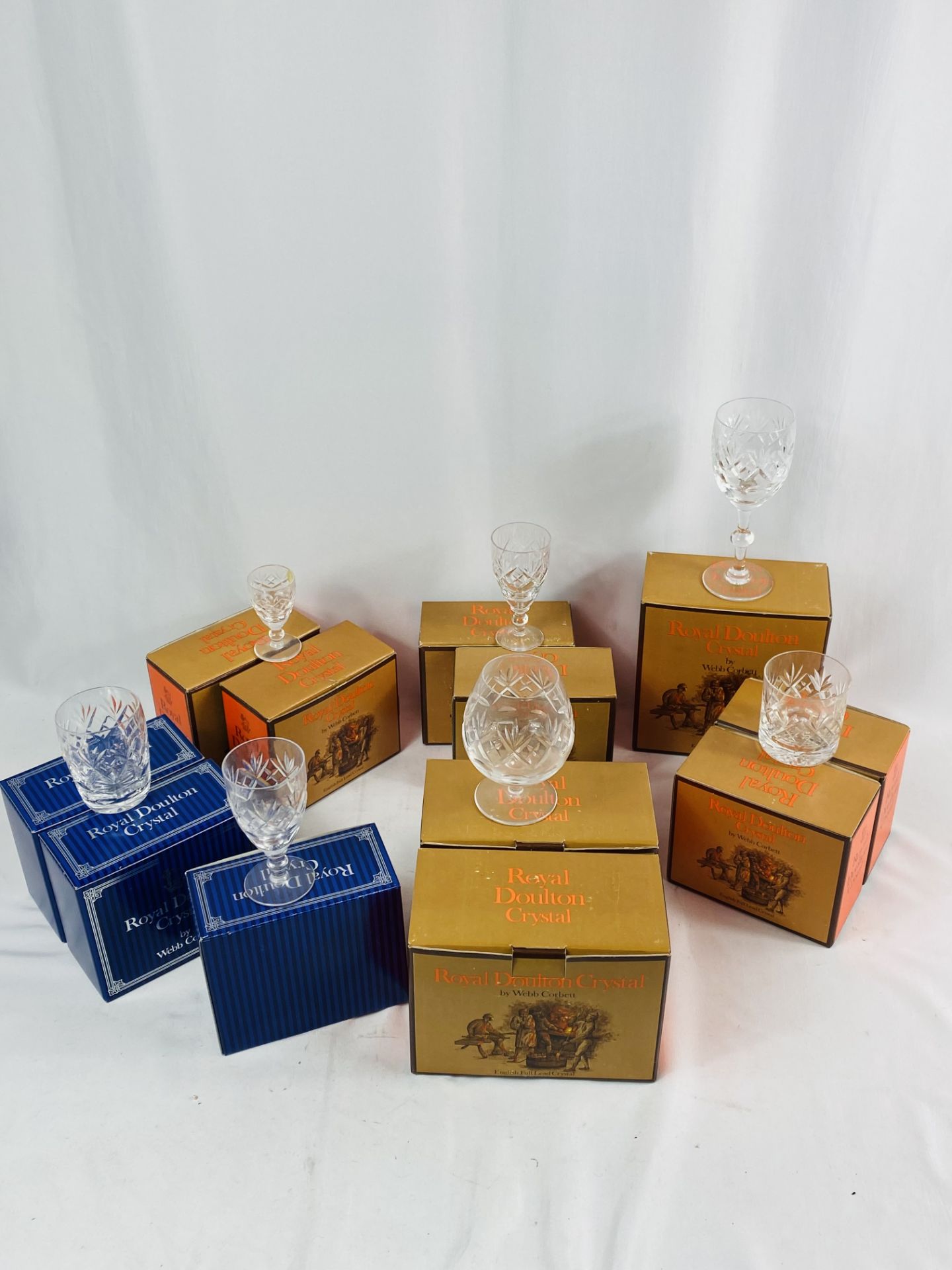 Twelve boxed items of Royal Doulton crystal - Image 5 of 7