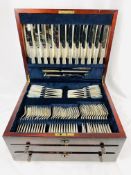 Twelve place canteen of hallmarked silver cutlery